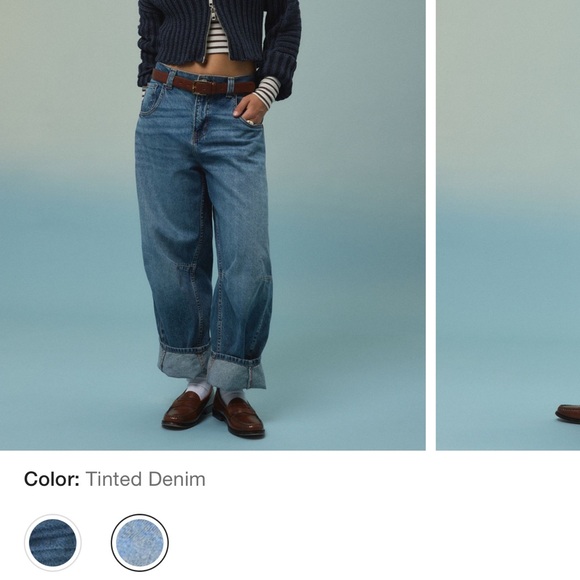 BDG Rih Extreme Barrel Mid Rise Light Blue Jeans, Sz 24 - Picture 9 of 11